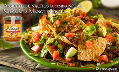 Assiette de Nachos avec Salsa à la mangues épicée